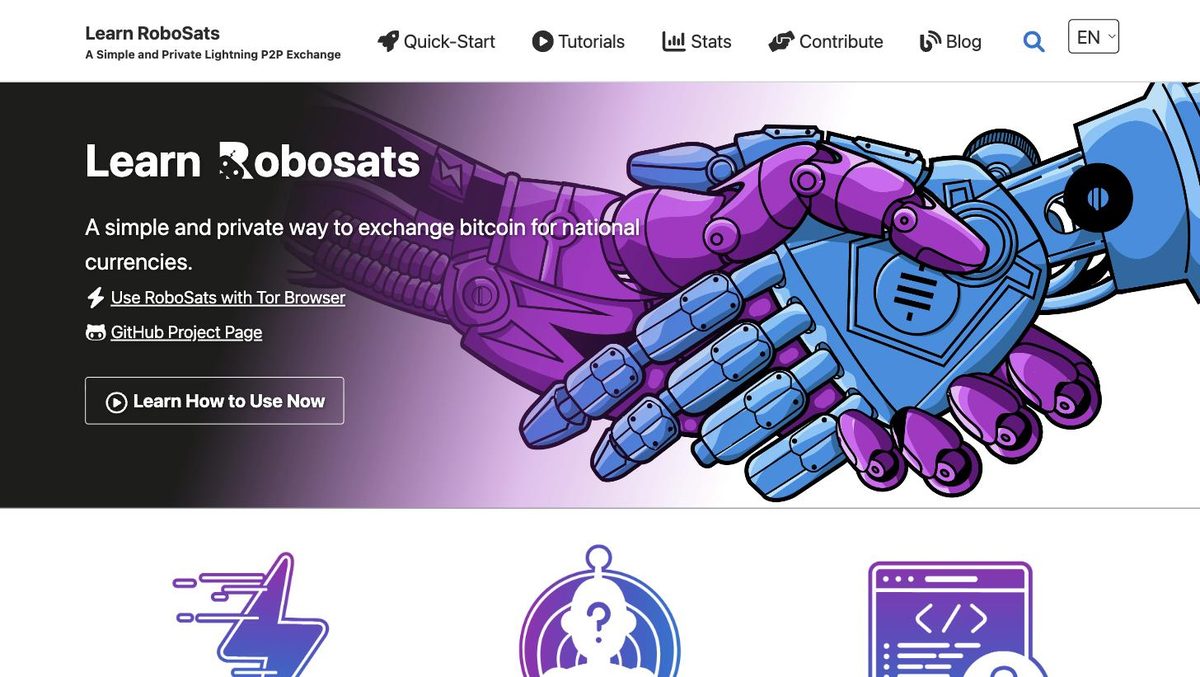 RoboSats P2P Lightning exchange website — best truly anonymous no-KYC bitcoin exchange 2026